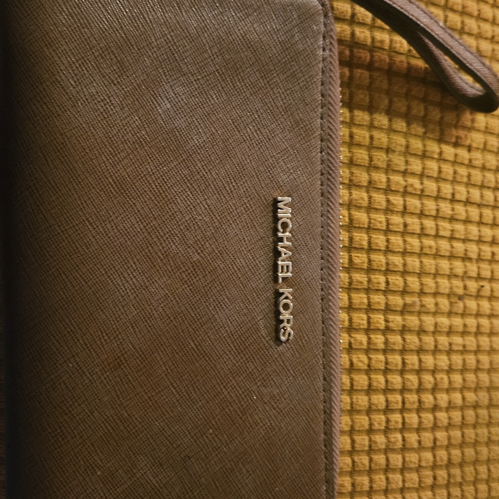 Michael Kors Tan/Brown Wallet Wristlet
